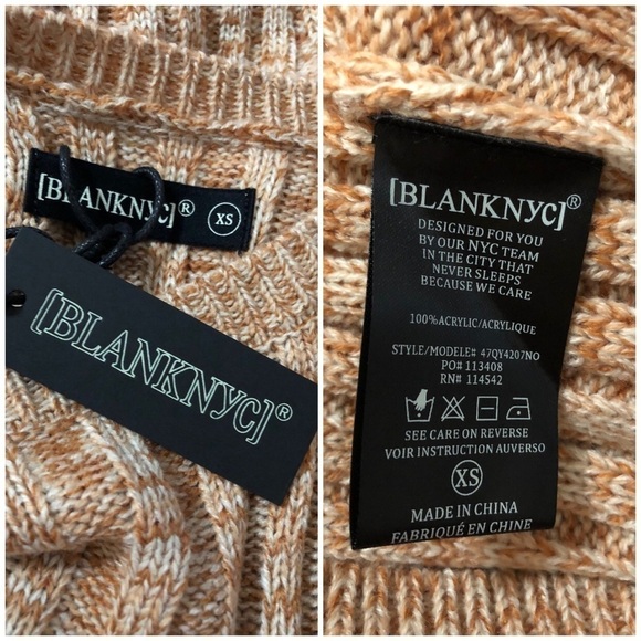 NWT BLANK NYC Heather Ribbed Crewneck Sweater Size XS - Picture 4 of 4